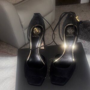 Vince Camuto Black Strappy Heels